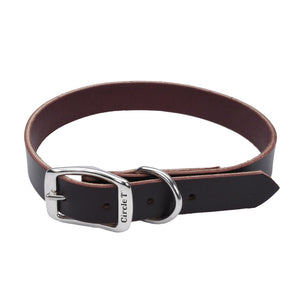 Circle T Latigo Leather Town Dog Collar, 3/4x20-in