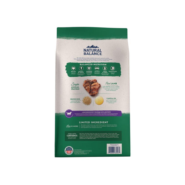 Natural Balance Limited Ingredient Lamb & Brown Rice Recipe Large Breed Dry Dog Food