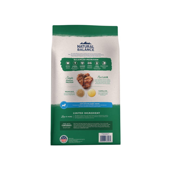 Natural Balance Limited Ingredient Lamb & Brown Rice Recipe Puppy Dry Dog Food