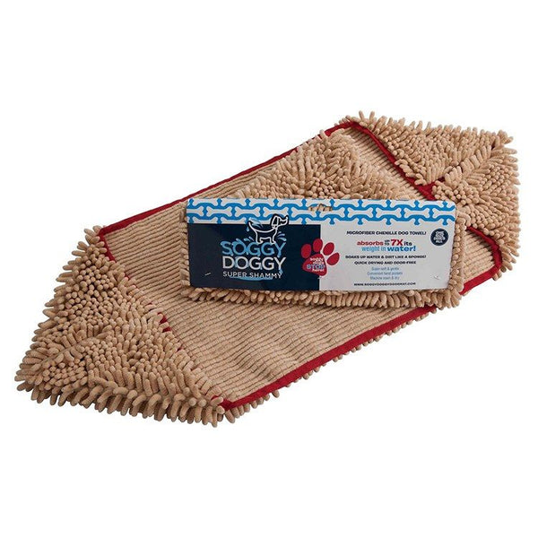 Soggy Doggy Super Shammy Dog Towel, Beige