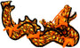 Tuffy Durable Dragon Dog Toy, Orange