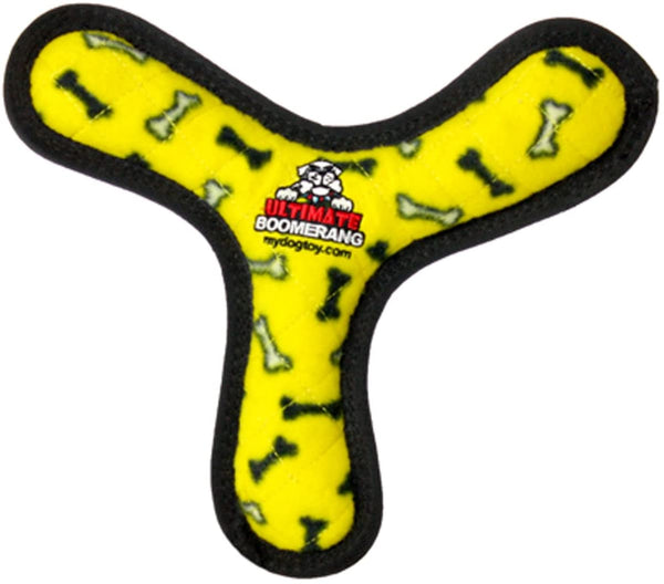 Tuffy Ultimate Bowmerang Dog Toy, Yellow Bone