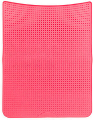 Messy Cats Tapis De Litière En Silicone, Rouge