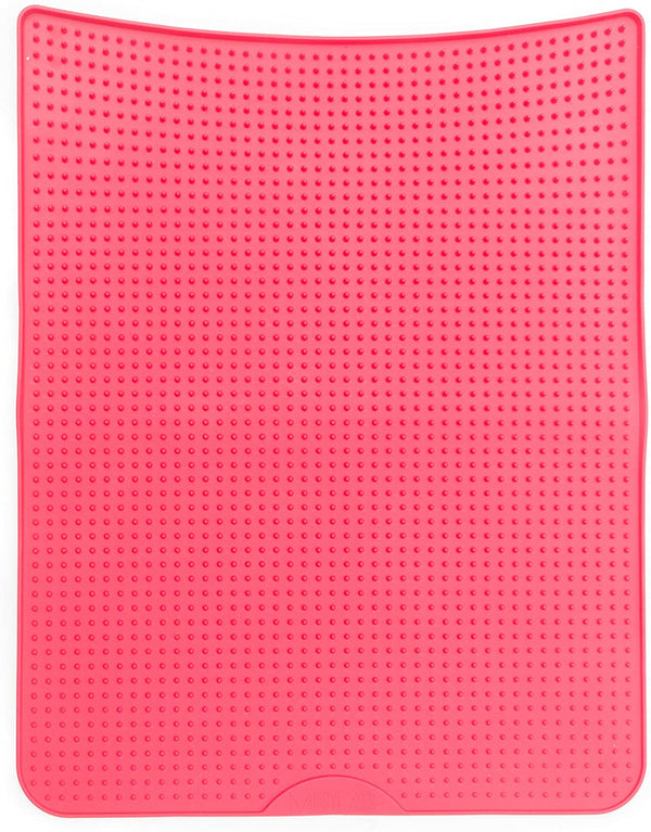 Messy Cats Tapis De Litière En Silicone, Rouge