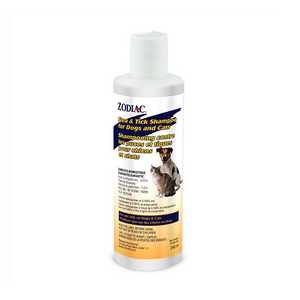 Zodiac Shampooing régulier contre les puces et les tiques pour chats et chiens, 240 ml