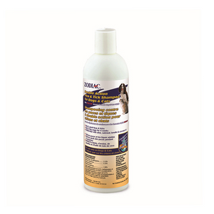 Zodiac Shampooing double action anti-puces et tiques pour chats et chiens, 355 mL.
