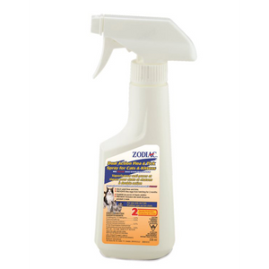 Vaporisateur Zodiac à double action contre les puces et les tiques pour chats et chiens, 236 ml
