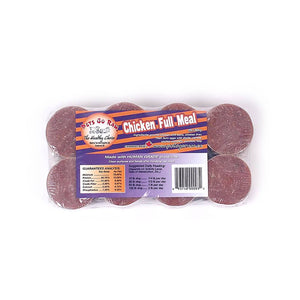 Pets Go Raw Nourriture crue complète pour chien au poulet.
