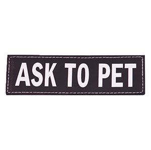 EzyDog Convert Patchs latéraux pour harnais, Ask to Pet