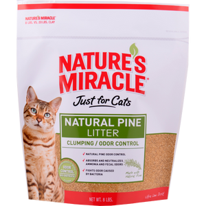 Nature's Miracle Litière naturelle pour chats Just for Cats au pin, 8 lb