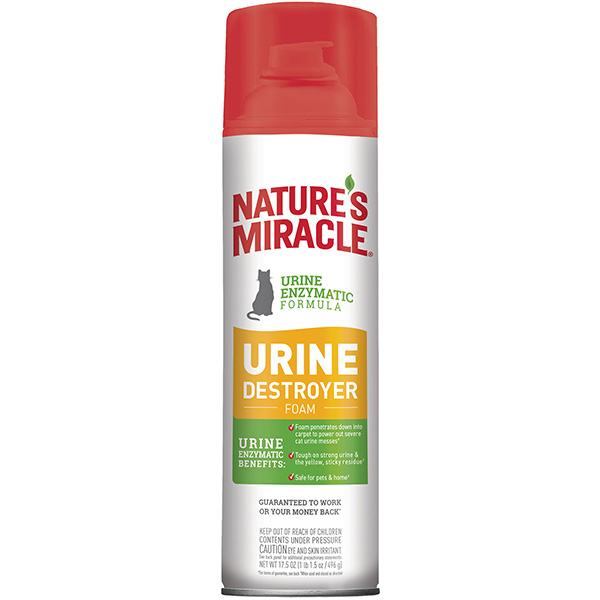 Nature's Miracle Spray mousse destructeur d'urine pour chats, 17,5 oz
