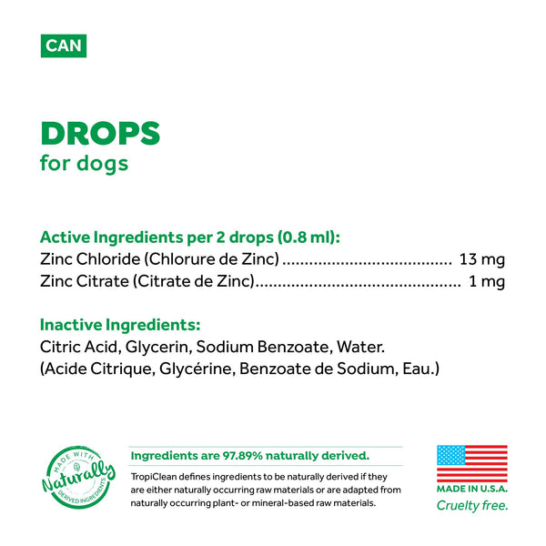 Tropiclean Fresh Breath Oral Care Drops for Dogs, 265-mL