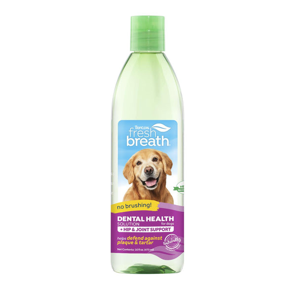 Tropiclean Fresh Breath Dental Health Solutions + Hip & Joint for Dogs, 473-mL