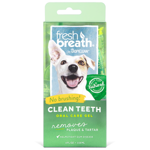 Tropiclean Fresh Breath Clean Teeth Gel for Dogs, 4-oz