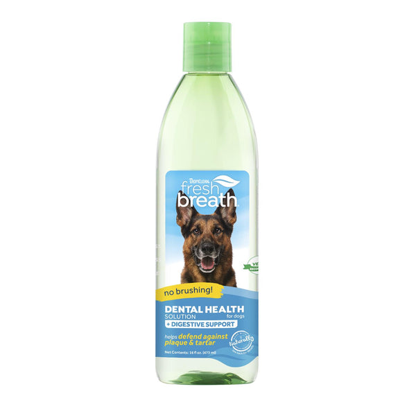 Tropiclean Fresh Breath Dental Health Solutions + Digest Support for Dogs, 473-mL