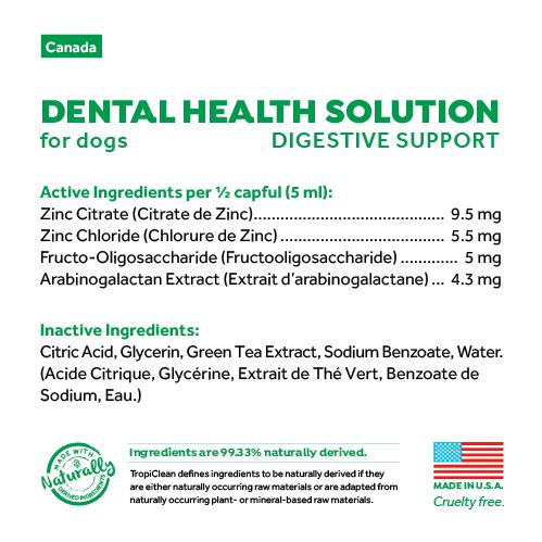 Tropiclean Fresh Breath Dental Health Solutions + Digest Support for Dogs, 473-mL