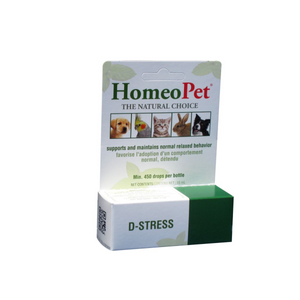 HomeoPet Multi Species D-Stress Anxiety Relief Pet Supplement, 15-mL