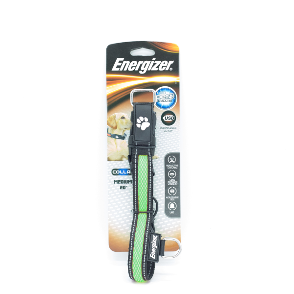 Energizer Pets Blaze USB LED Lighting Dog Leash, Green