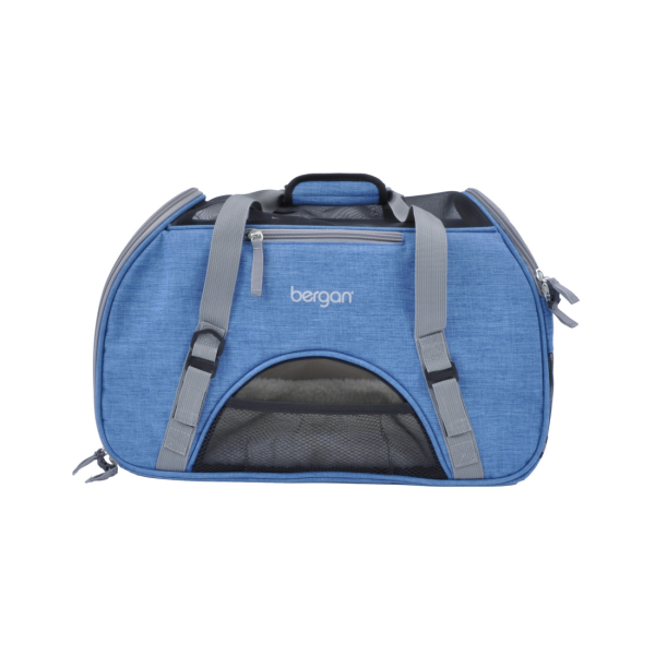 Bergan Dog Comfort Pet Carrier, Blue/Grey, Large
