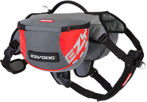 EzyDog Summit Sac à dos pour chien, gris/rouge