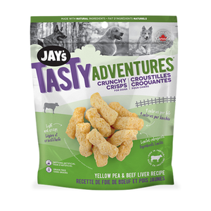 Jay's Tasty, Gâteries Pour Chien, Croustilles Croquantes Foie De Boeuf & Pois Jaune