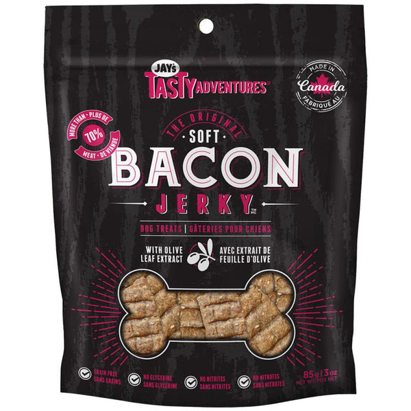 Jay's Tasty, Gâteries Pour Chien, Jerky Tendre De Bacon