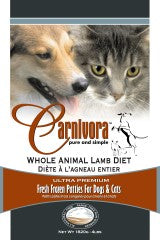 Carnivora Régime complet d'agneau entier surgelé pour chat et chien