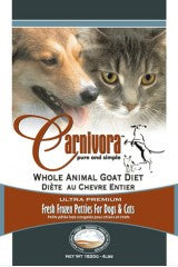 Carnivora Régime complet de chèvre entière surgelé pour chat et chien