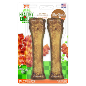 Nylabone Healthy Edibles Longer Lasting Bacon Flavor Dog Bone Treat