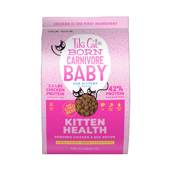 Tiki Cat Born Carnivore Deboned Chicken & Egg Dry Kitten Food