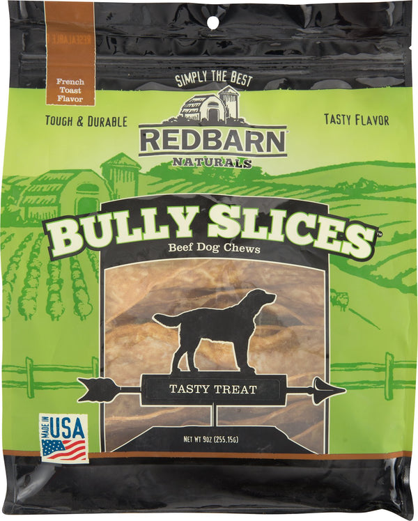 Redbarn Naturals Bully Slices Goût Pain Perdu Friandises pour chiens au boeuf, 9 oz