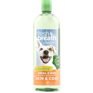Tropiclean Fresh Breath Water Additive+ Skin & Coat for Dogs