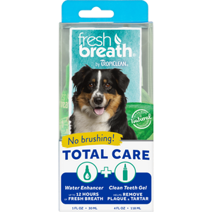 Tropiclean Fresh Breath Total Care Brushing Kit for Dogs, 4-oz