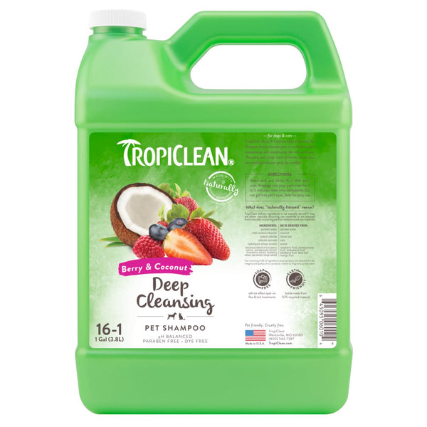 Tropiclean Berry & Coconut Deep Cleansing Pet Shampoo