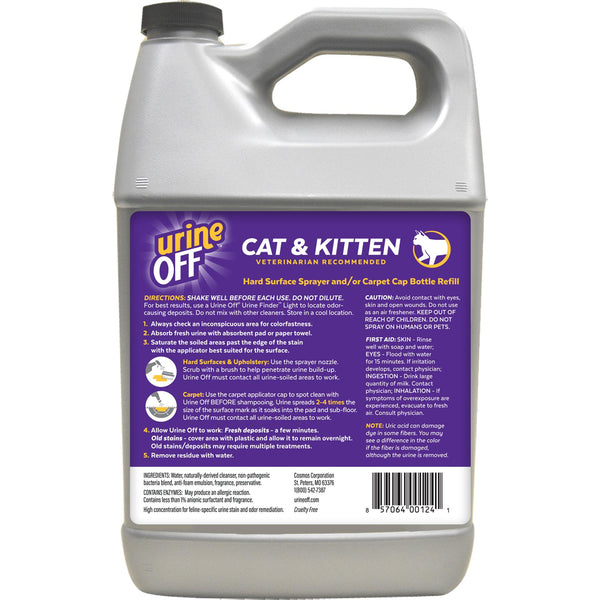 Urine Off Cat & Kitten Stain & Odor Remover, 1-gal