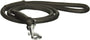 Dogline Soft Leather Round Dog Leash, Black