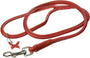 Dogline Soft Leather Round Dog Leash, Red