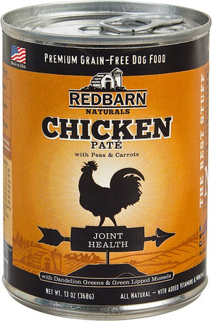 Redbarn Naturals Pâté de poulet pour la santé des articulations Sans céréales Nourriture en conserve pour chiens