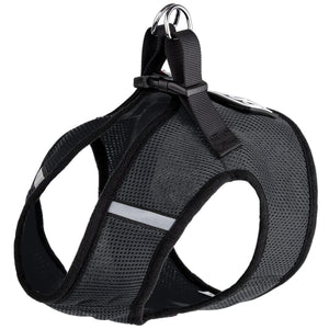 Dogline Boston Nylon Mesh Step-In Dog Harness, Black