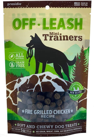 Off-Leash Mini Trainers Fire Grilled Chicken Dog Treats