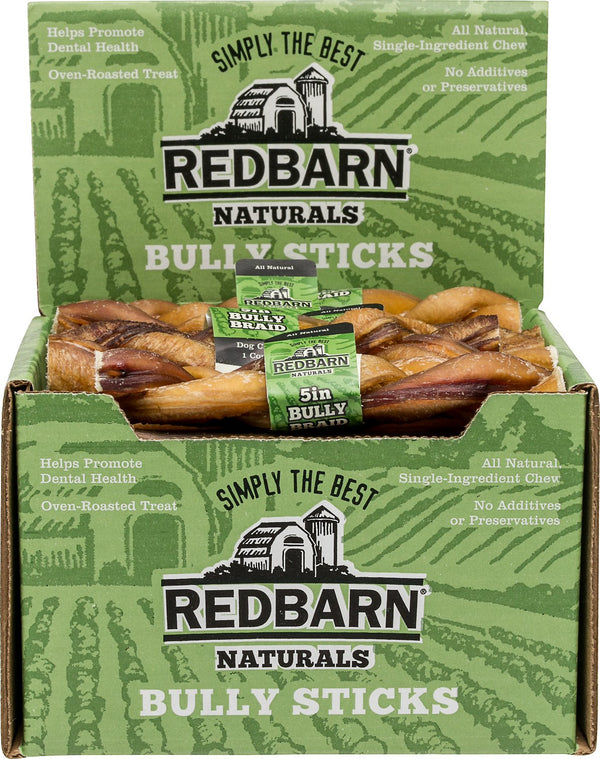 Redbarn Bâtonnet de bœuf tressé, 5"