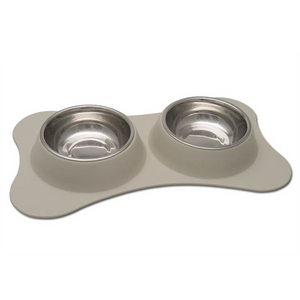 Loving Pets Bella Bowls Dolce Double Diner Flexible, Biscuit