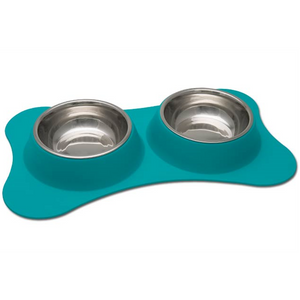 Loving Pets Bella Bowls Dolce Double Diner Flexible, Robins Egg