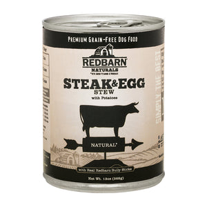 Redbarn Naturals Ragoût de steak et œuf Sans céréales Nourriture en conserve pour chiens