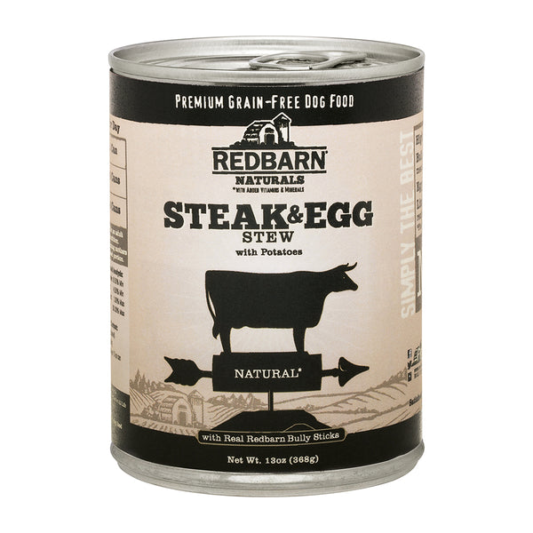 Redbarn Naturals Ragoût de steak et œuf Sans céréales Nourriture en conserve pour chiens