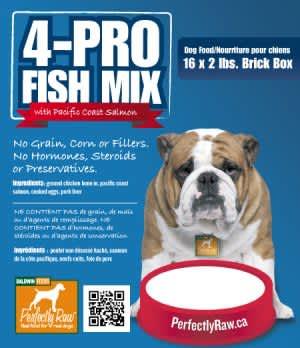 Perfectly Raw 4-Pro Fish Mix Frozen Dog Food