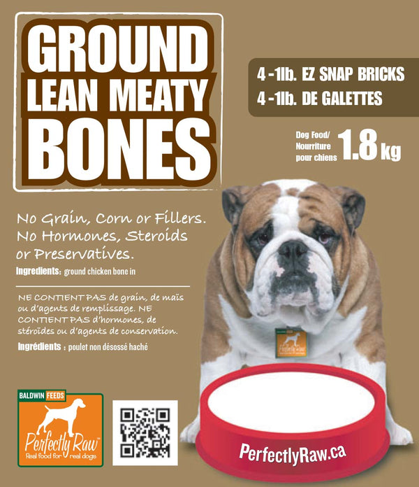 Perfectly Raw Ground Lean Meaty Bones Frozen Dog Food