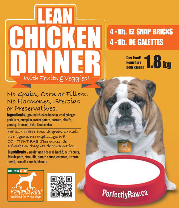 Perfectly Raw Lean Chicken Dinner Frozen Dog Food