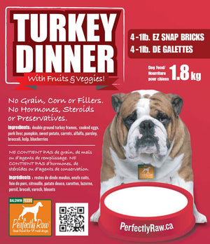 Perfectly Raw Turkey Dinner Frozen Dog Food