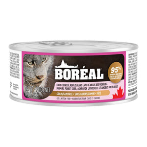Boreal Cobb Chicken, New Zealand Lamb & Angus Beef Grain-Free Wet Cat Food Can